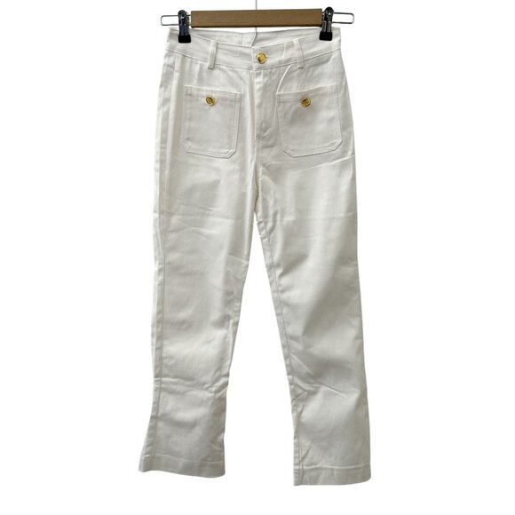 Sailor Mid-Rise Relaxed Demi-Boot Jean in White XS - Picture 4 of 16